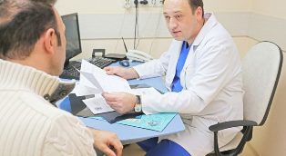 A man in a consultation with a urologist